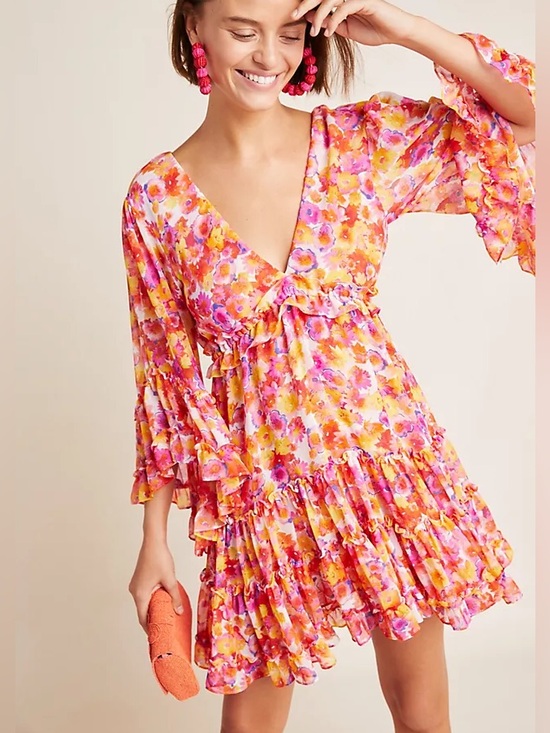 Anthropologie Dresses & Skirts - Misa Los Angeles Floral Mini Dress Size M
